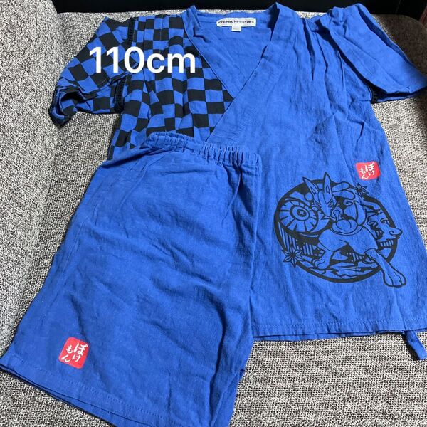 ポケモン 甚平 ポケットモンスター ルカリオ 綿100% 110cm 上下セット 夏祭り 花火