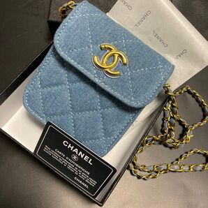 新品 CHANEL シャネル ノベルティ デニム ショルダーバッグ ミニバッグ 斜めがけ