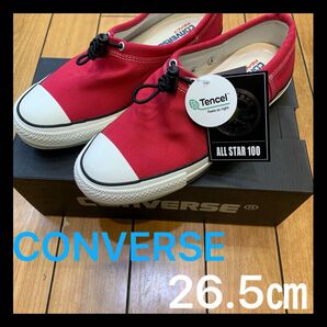 ☆新品☆CONVERSE ALLSTAR コンバース オールスター 100 トグル レッド 赤 メンズ 紐なし チャックテイラー