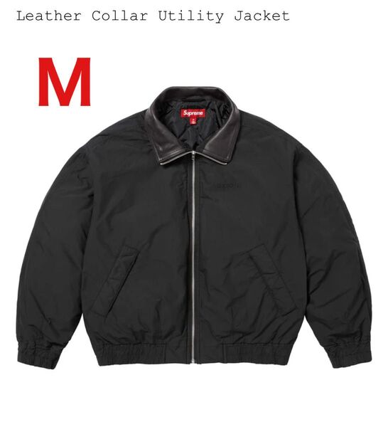 Supreme Leather Collar Utility Jacket M Black