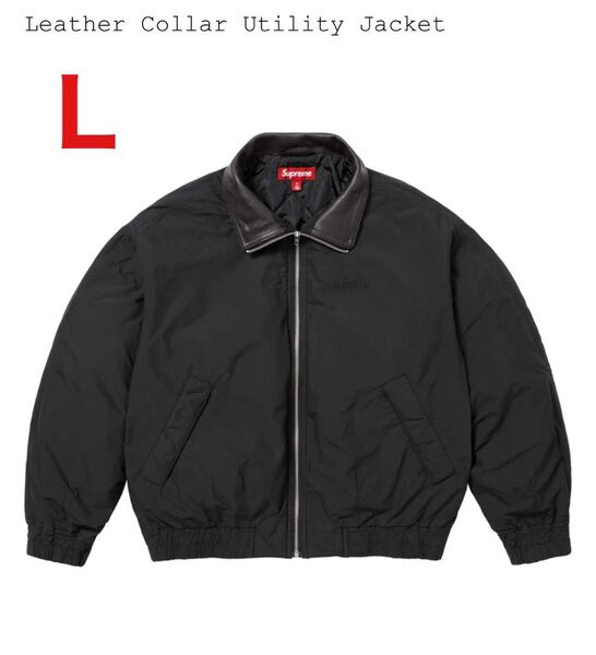 Supreme Leather Collar Utility Jacket M Black