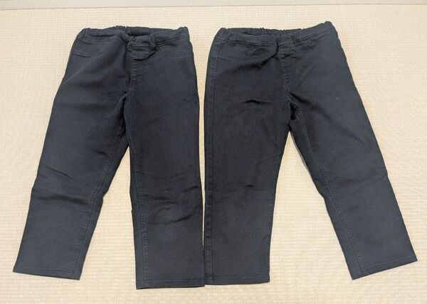 【GU】七分丈パンツ/ズボン130cm 2点セット