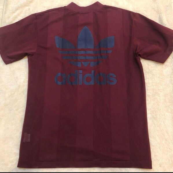 アディダス デサント 90s メッシュTシャツ ワインレッド M adidas アディダスオリジナルス