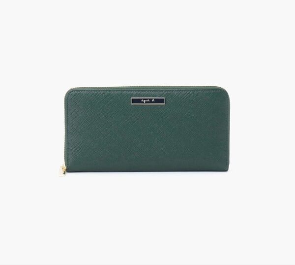 長財布 ウォレット アニエスベー ボヤージュ agnesb voyage 財布 ラウンドファスナー グリーン レザー 牛革