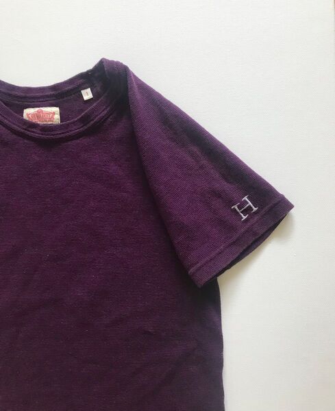 美品! ハリウッドランチマーケット Tシャツ 刺繍 グレー