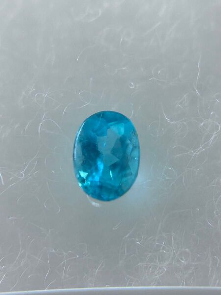 天然パライバトルマリン ルース 0.162ct オーバルカット ネオンブルー プールブルー ブラジル産 日独ソーティング分析表