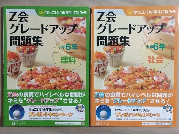 Z会 グレードアップ問題集 6年 理科 社会 合計2冊
