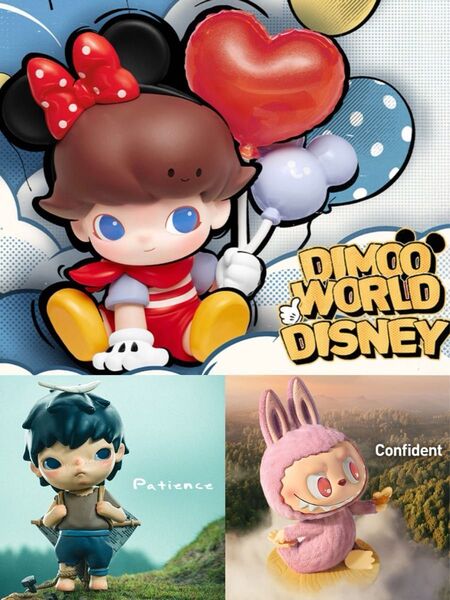 DIMOO WORLD × DISNEY &HIRONO Mime& THE MONSTERS【3点セット】【送料無料】【開封済】