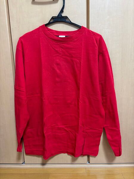 長袖Tシャツ レッド Lサイズ