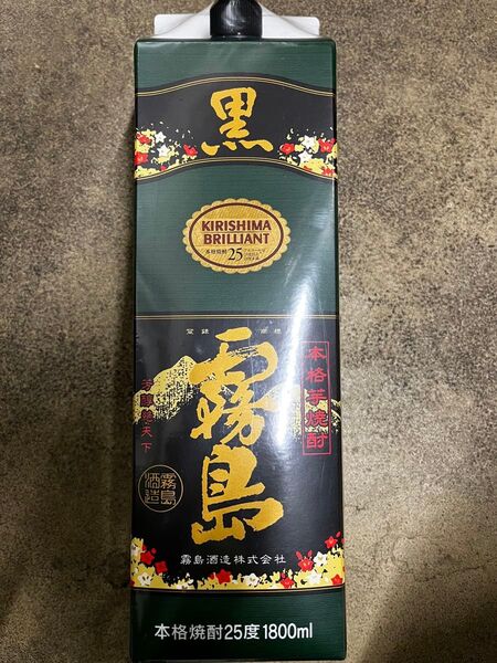 芋焼酎 黒霧島 25度 1.8L × 6本 紙パック