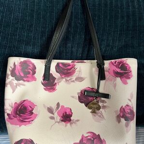美品ケイトスペードフラワー薔薇バッグ保存袋付き トートバッグ