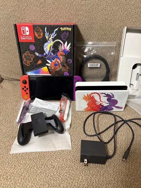 Nintendo Switch 有機EL ポケモン スカーレット・バイオレット エディション 初期化済み ソフト欠品 任天堂
