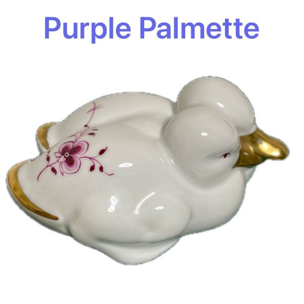 □Ducklings□Purple Palmette+gold□ROYAL Copenhagen◇