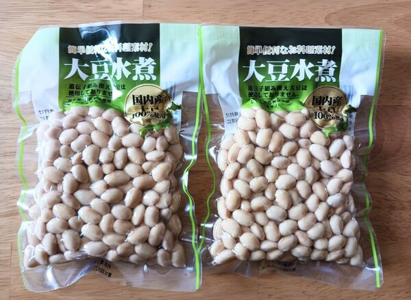 国産水煮大豆 たっぷり180g×2袋