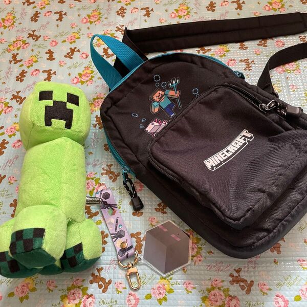 マインクラフト MINECRAFT ショルダーカバン ぬいぐるみ キーホルダー セット