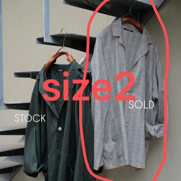 Ex 乱れGingham “Otte Otte” Shirt Jacket maatee&sons kakinoha 柿乃葉