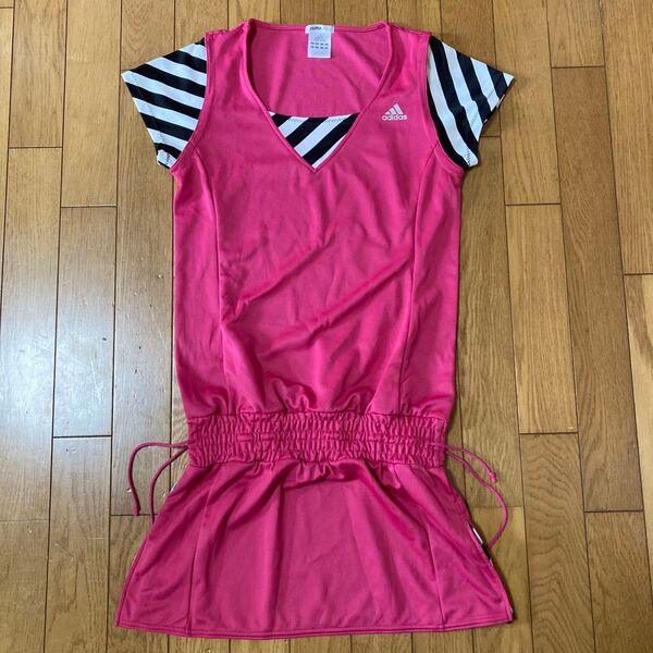 アディダス ワンピース M レディース テニスウェア ゴルフウェア などに ピンク系