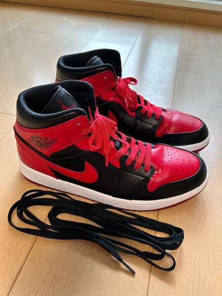 NIKE AIR JORDAN1 MID BRED 27.5 ナイキ エアジョーダン1 ブレッド スニーカー