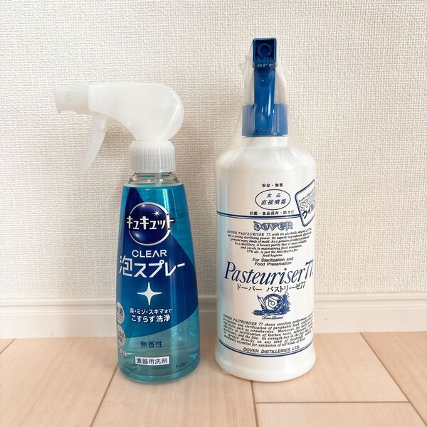 未使用◎ドーバーパストリーゼ500ml キュキュットクリア泡スプレー無香料 セット ドーバー アルコールスプレー アルコール77