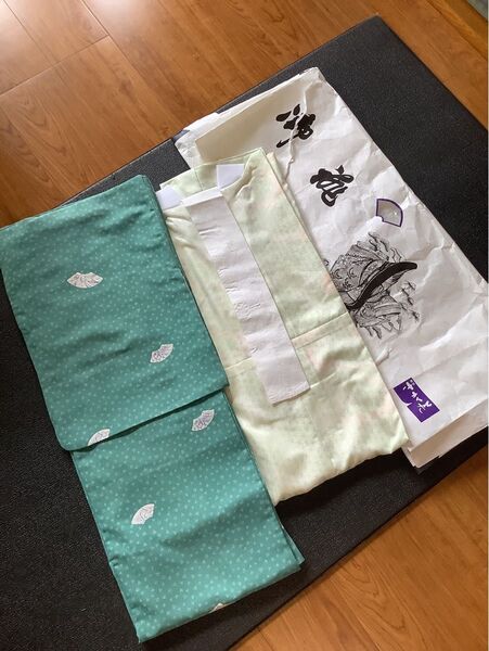 美品 洗える着物 長襦袢セット