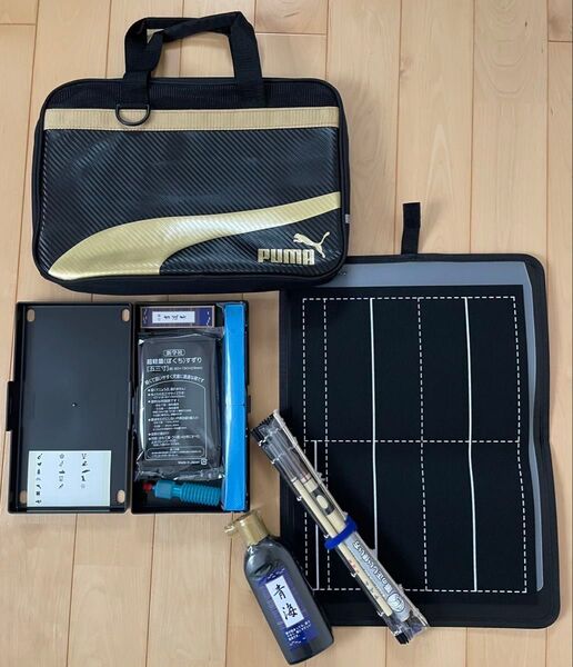 PUMA 書道セット 新品 小学生 学校 三年生 書道セット一式 まとめ売り バッグ付き 習字セット