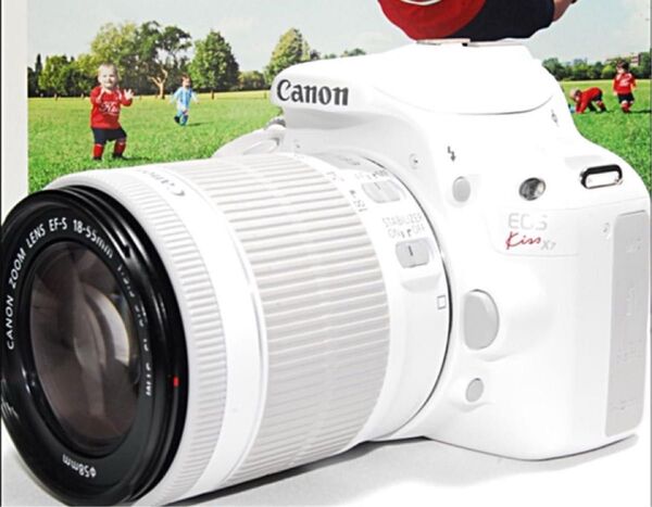 美品 Canon kiss x7☆希少ホワイト☆スマホに転送☆高性能レンズ!