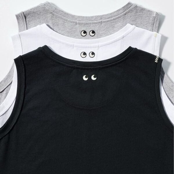 UNIQLO ユニクロ ANYA HINDMARCH コラボユニクロ×アニヤ・ハインドマーチ T3SLEEVELESS ホワイト