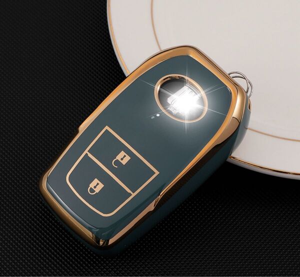 トヨタ スマートキーケースカバー カローラツーリング アクア ハリアー カローラクロス スポーツGRヤリス TPU 2ボタン高見え