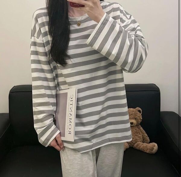 パジャマ レディース 綿 ルームウエア 春夏秋 部屋着 上下セット 長袖 長ズボン 肌に優しい 寝心地 吸汗通気 薄手 L