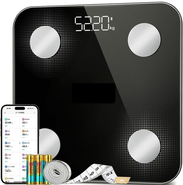 体重計 スマホ連動 体脂肪計 高精度 体組成計 体重/BMI/体脂肪率/筋肉量/体水分率などの25種類項目測定 ボディスケール