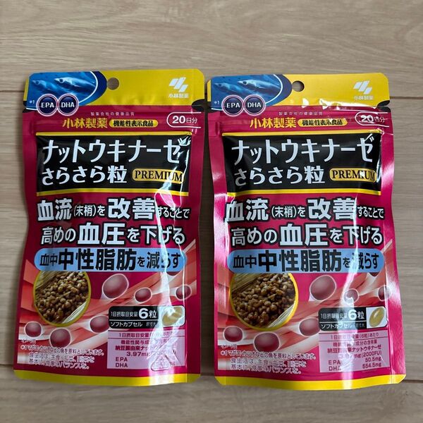 小林製薬 ナットウキナーゼ さらさら粒20日分×2袋セット送料無料