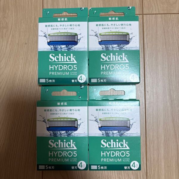 Schick ハイドロ5 プレミアム敏感肌用 替刃4個入×4箱セット送料無料