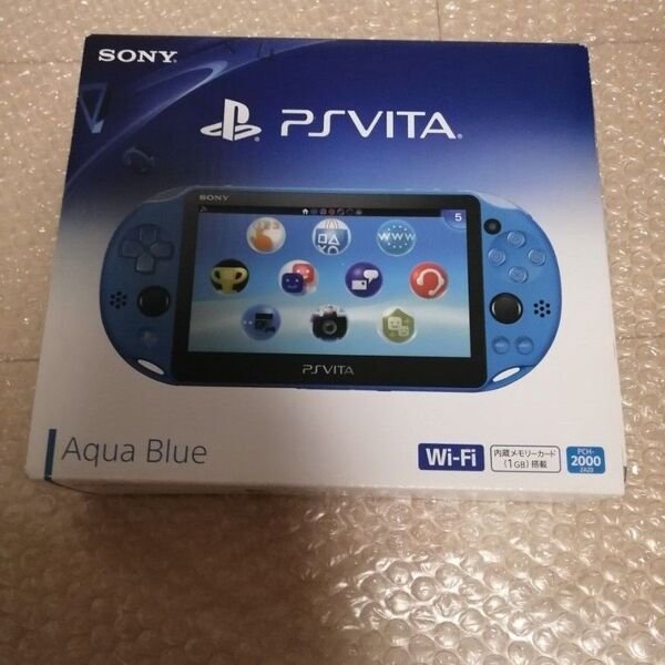 美品 PlayStation Vita Wi-Fiモデル アクア ブルー PCH-2000ZA23