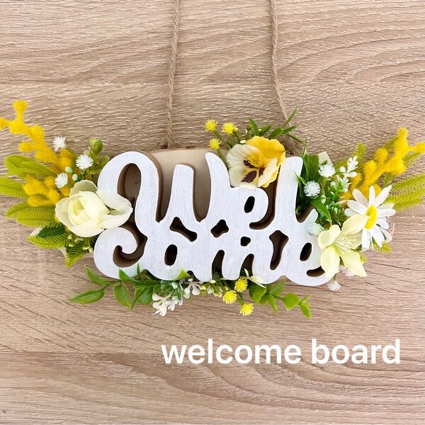 welcome ウェルカムボード 玄関プレート ハンドメイド