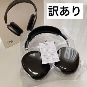 【訳あり】ワイヤレス ヘッドホン オーディオ機器 Apple Airpods max Bluetooth 互換品 黒 ブラック