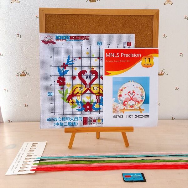 クロスステッチキット クロスステッチ 刺しゅう 刺繍キット 刺繍作成キット 手芸 初心者 フラミンゴ お花 フラワー