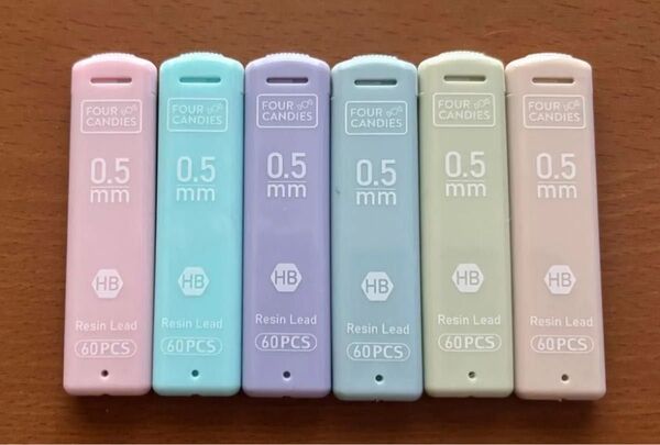 HB 折れにくい シャープペンシル替芯0.5芯60本入り 6個