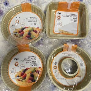 新品★貝印お菓子作り型4種セット タルト型 底取れ式エンゼル型 スクエア型まとめ売りアルミ製cookpad KAI★ケーキ パン