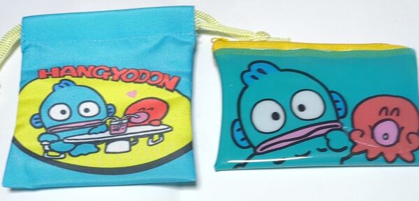 ダイソー サンリオ プチ巾着 フラットポーチ ハンギョドン 2点セット