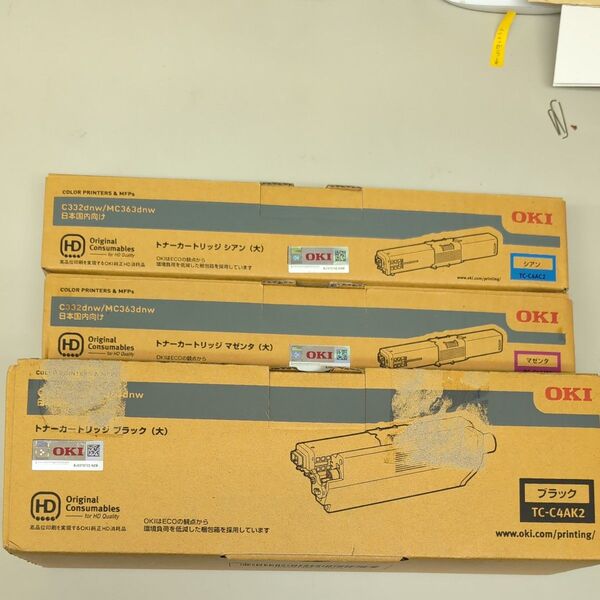 OKI 沖 TC-C4AK2 TC-C4AM2 TC-C4AC2 トナーカートリッジ 大 純正品 C332dnw/MC363dnw