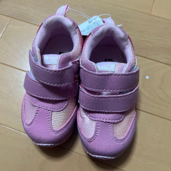 未使用タグ付き 子供用スニーカー ピンク 14cm マジックテープ