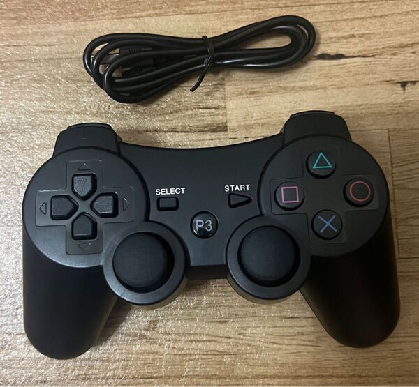 PS3 用ワイヤレスコントローラー 6軸センサー DUAL SHOC 互換品 プレステ3 ブラック