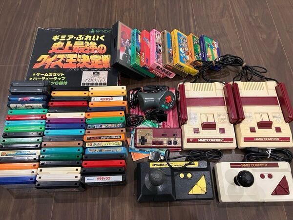 ファミコン 本体とカセットとコントローラー まとめ売り 処分品
