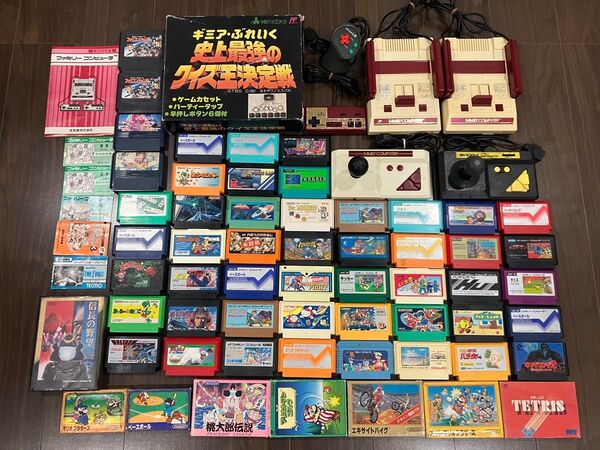 ファミコン 本体とカセットとコントローラー 大量まとめ売り 処分品