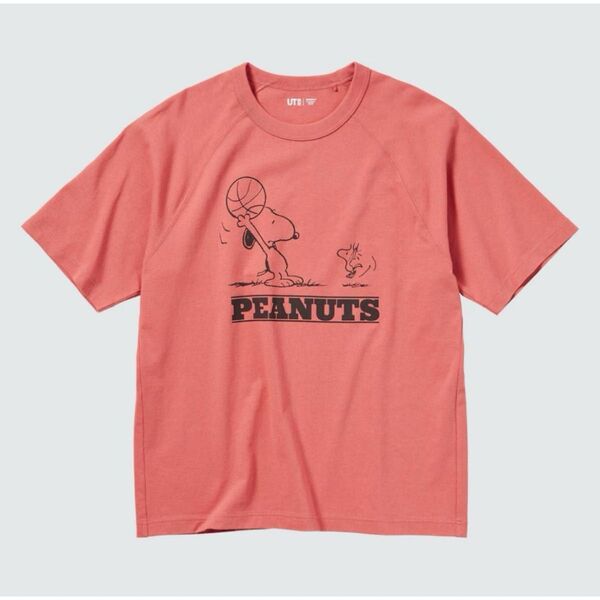 ユニクロ UNIQLO レトロ ピーナッツ UT グラフィックTシャツ Lサイズ 半袖 スヌーピー バスケットボール