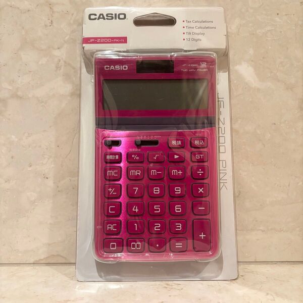 CASIO カシオ 電卓 ジャストタイプ 12桁 ピンク JF-Z200PK-N