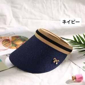 サンバイザー レディース 紫外線対策 日焼け対策 スポーツ レジャー アウトドア ゴルフ ネイビー 旅行 散歩 ウォーキング