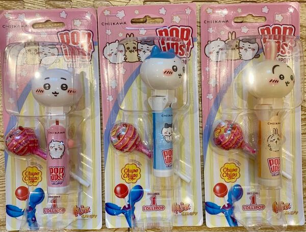ちいかわ ロリポップキャンディポップアップス チュッパチャプス ちいかわ ハチワレ うさぎ 3点セット