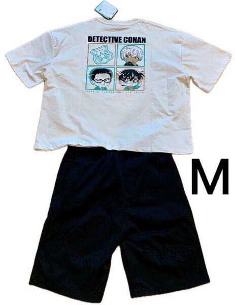 レア商品 新品 名探偵コナン しまむら Tシャツ半袖 ハーフパンツ上下セット ホワイト M 江戸川コナン 安室透 風見裕也 公安