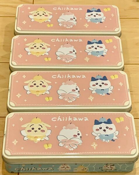 新品 ちいかわ チョコクランチ ドリーム缶 4個セット ちいかわ ハチワレ うさぎ 妖精柄 クランチチョコレート 缶入りお菓子